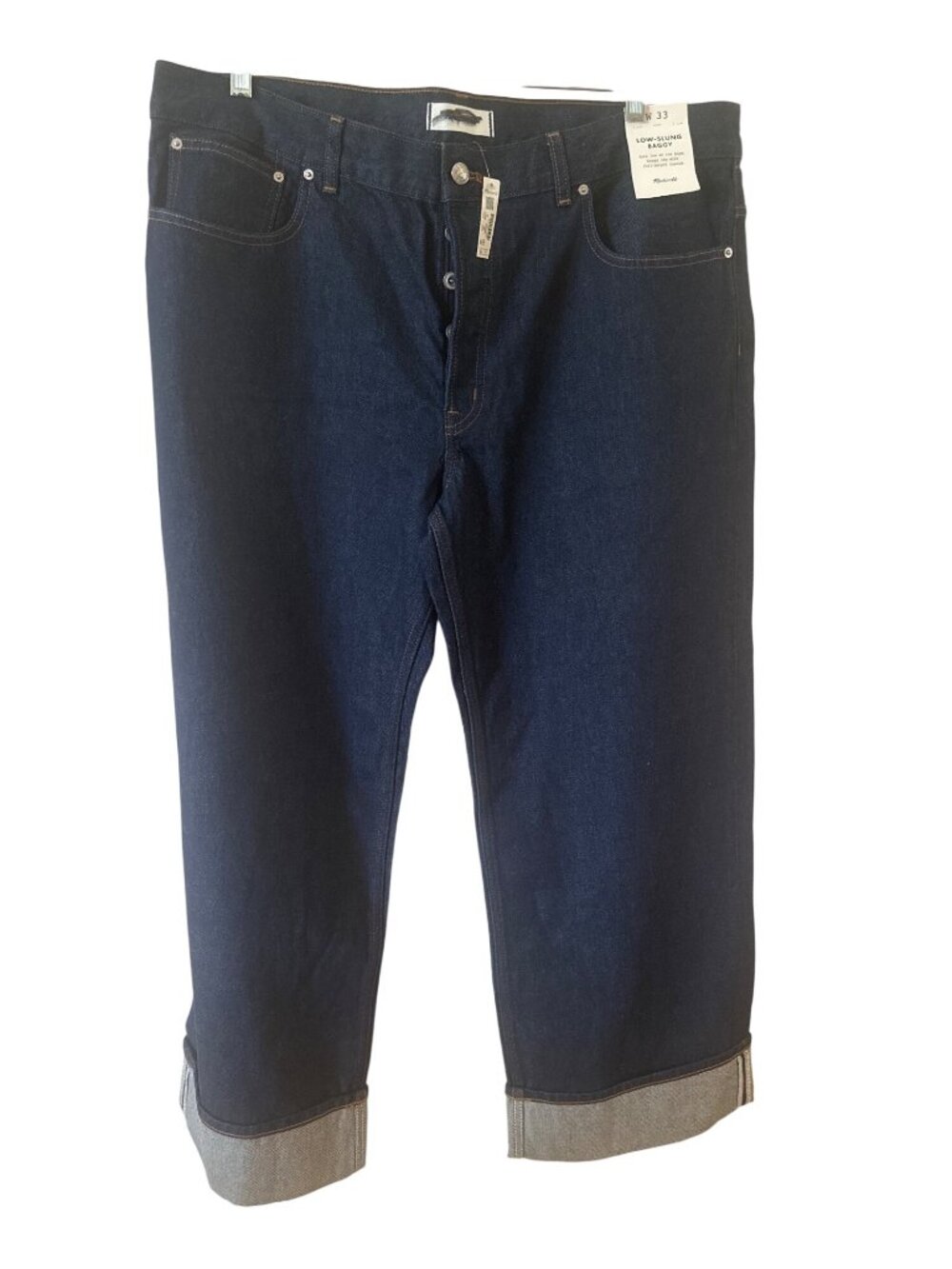 Madewell Low-Slung Baggy Jeans W33 Dark Wash Denim Womens Full-Length